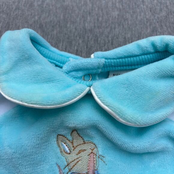 Vintage Peter Rabbit Velour One Piece Footed Outfit - Picture 3 of 7